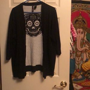 Retro Chic Torrid button down sugar skull sweater